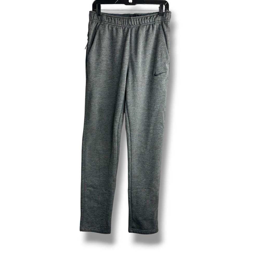 Nike Therma-FIT Mens Training Pants Charcoal Heather Grey Fleece Joggers Small